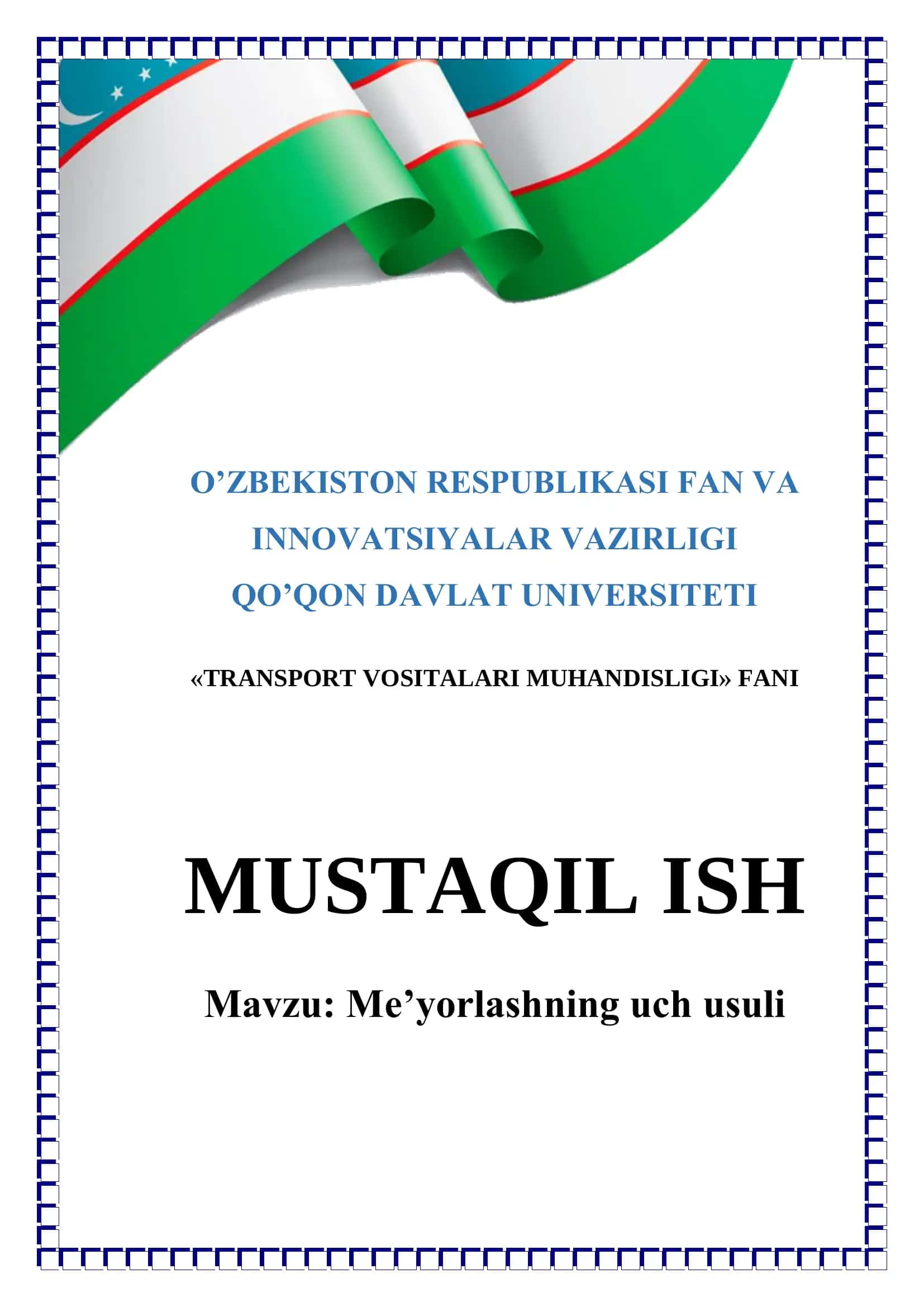 Me’yorlashning uch usuli