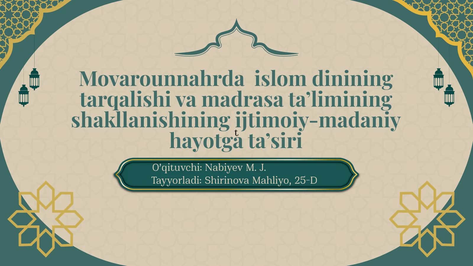 Movarounnahrda islom dinining tarqalishi va madrasa ta'limi
