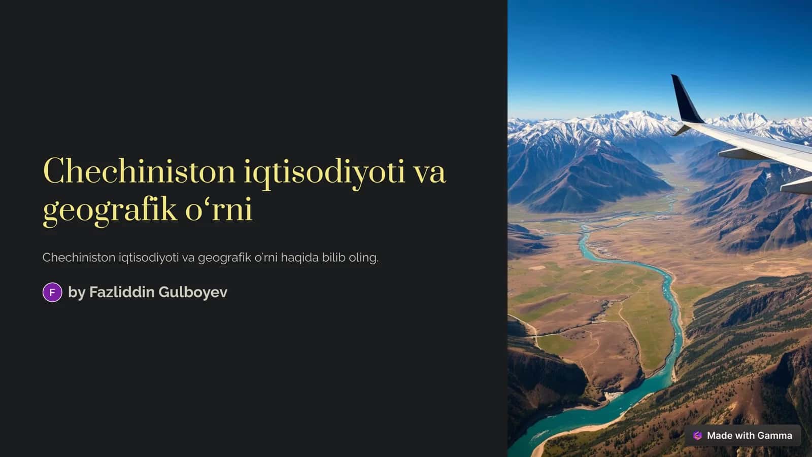 Chechiniston iqtisodiyoti va geografik oʻrni