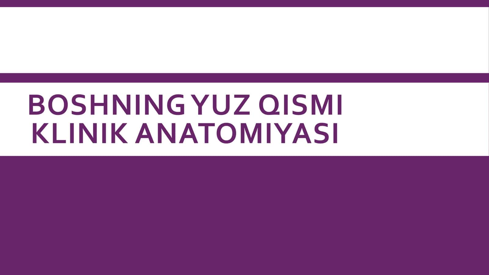 KLINIK ANATOMIYASI
