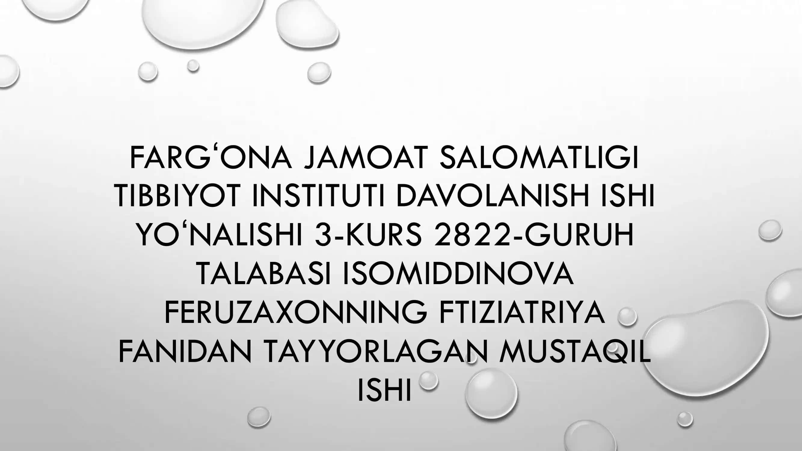 BIRLAMCHI TUBERKULYOZ KLINIK SHAKLLARNI QIYOSIY TASHHISLASHNING ASOSIY USULLARI