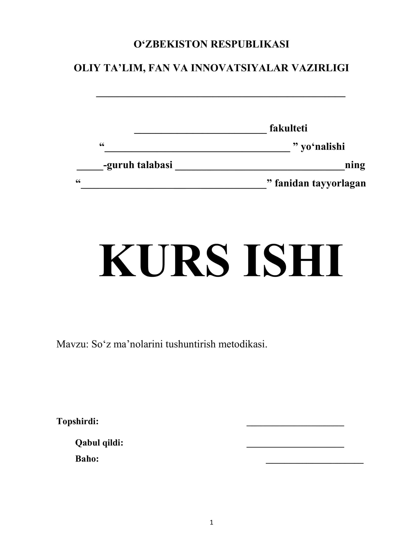 So‘z ma’nolarini tushuntirish metodikasi