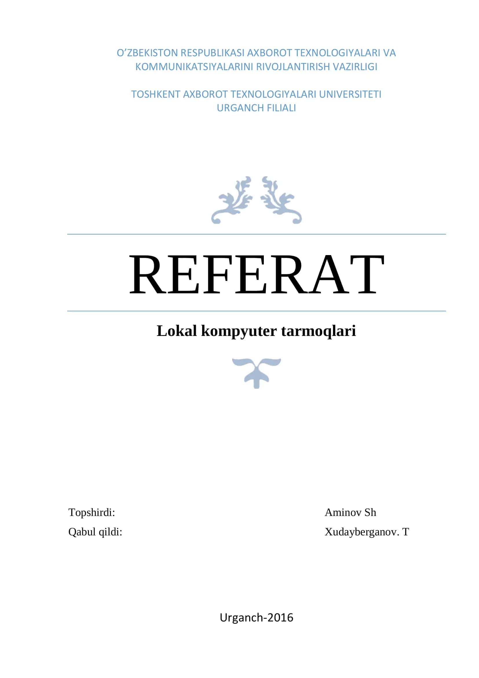 Lokal kompyuter tarmoqlari