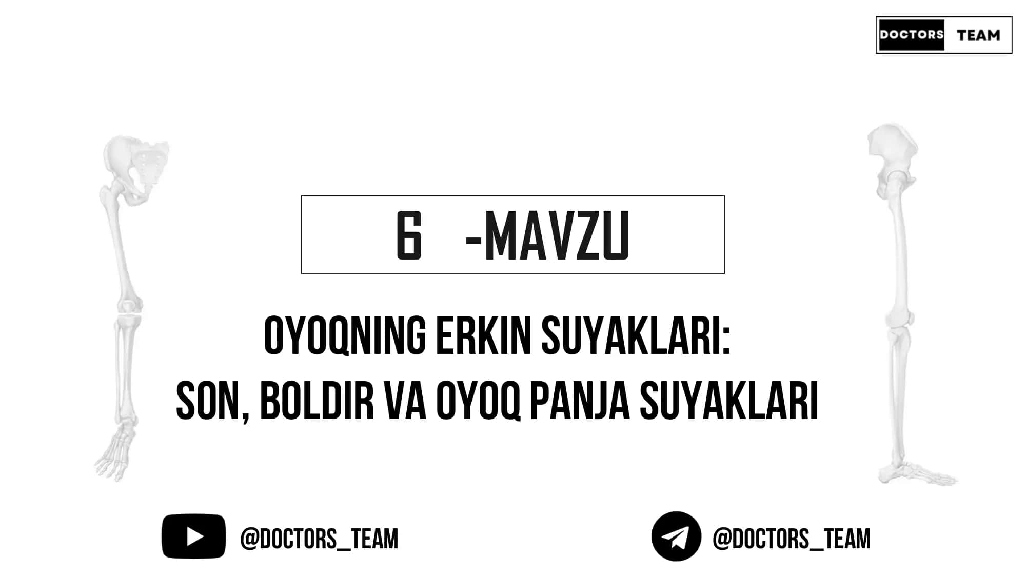 Oyoqning erkin suyaklari