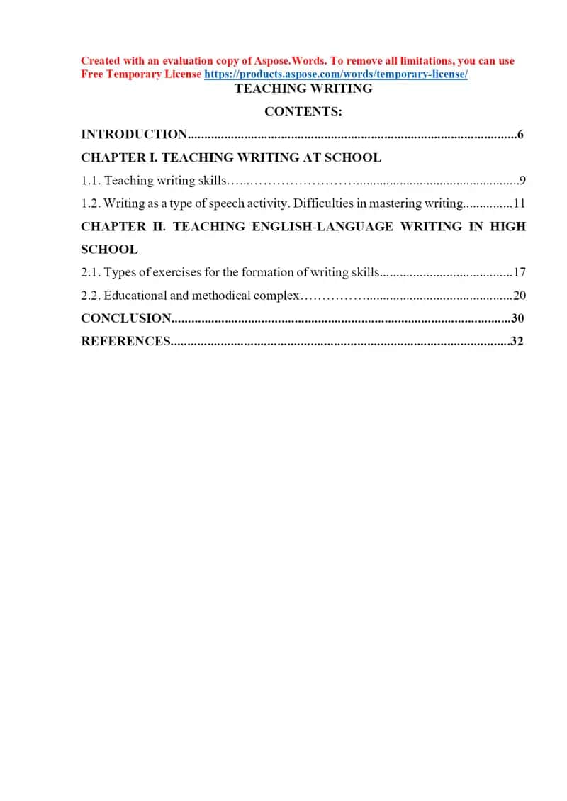 Teaching Writing