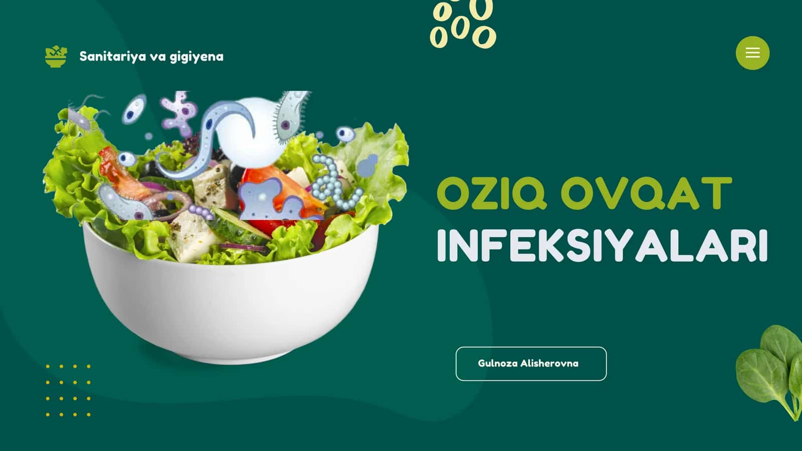 OZIQ OVQAT INFEKSIYALARI