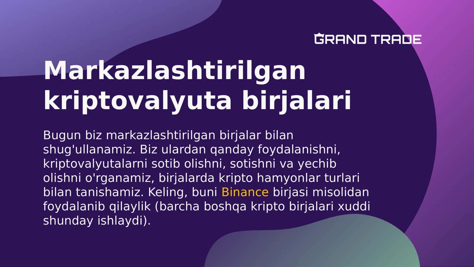 Markazlashtirilgan kriptovalyuta birjalari