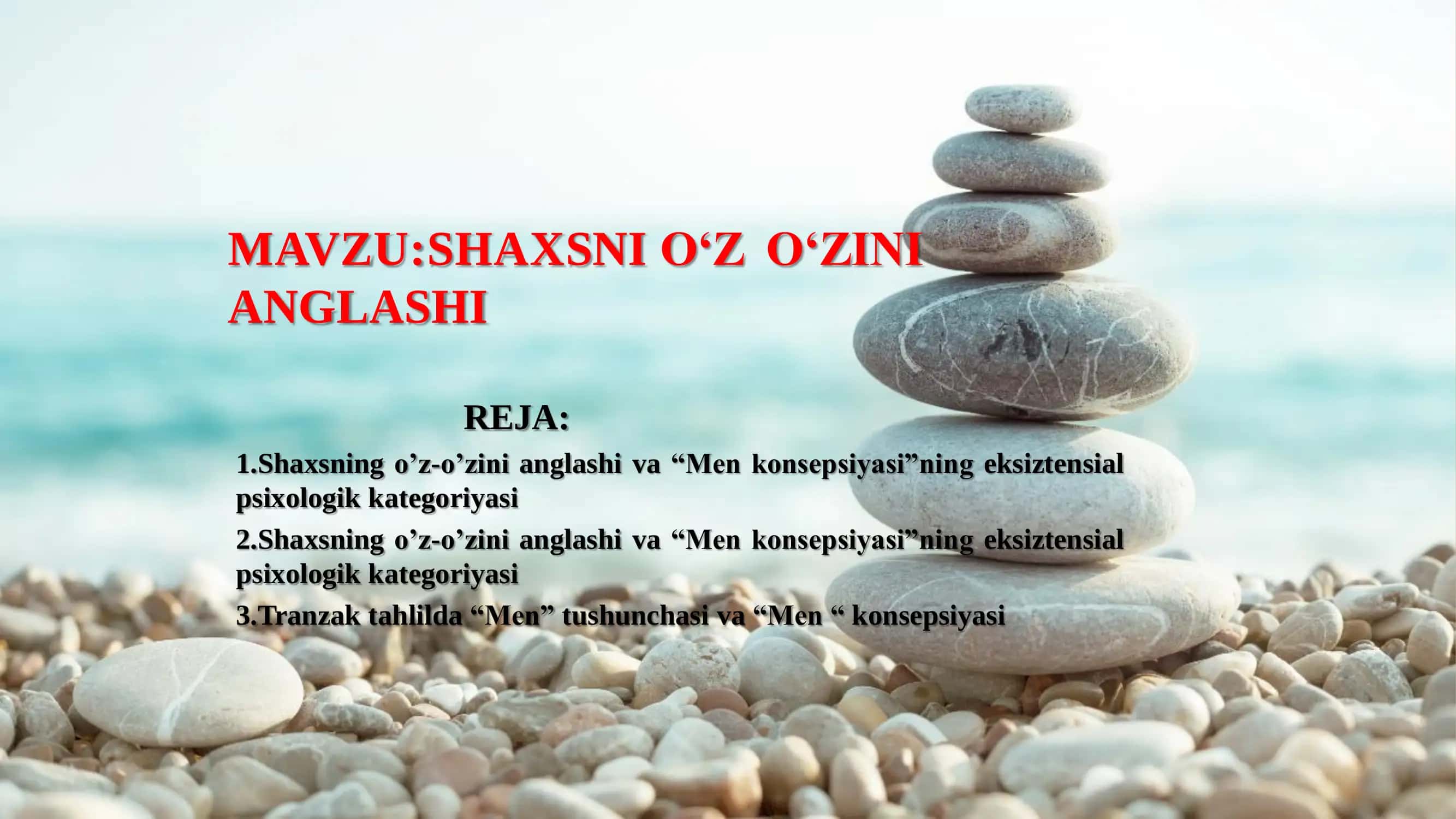 Shaxsning o‘z-o‘zini anglatishi
