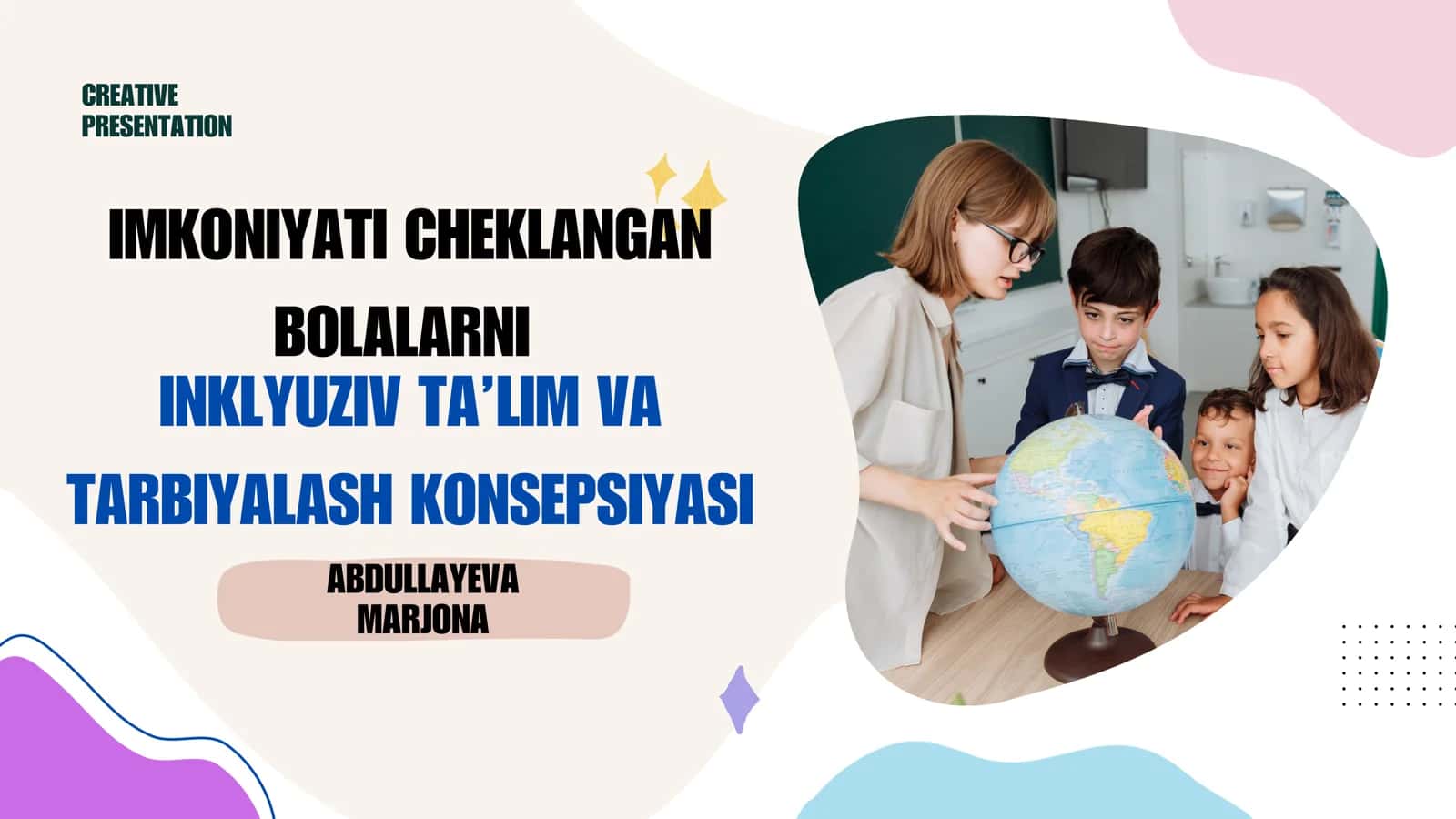 IMKONIYATI CHEKLANGAN BOLALARNI INKLYUZIV TA’LIM VA TARBIYALASH KONSEPSIYASI