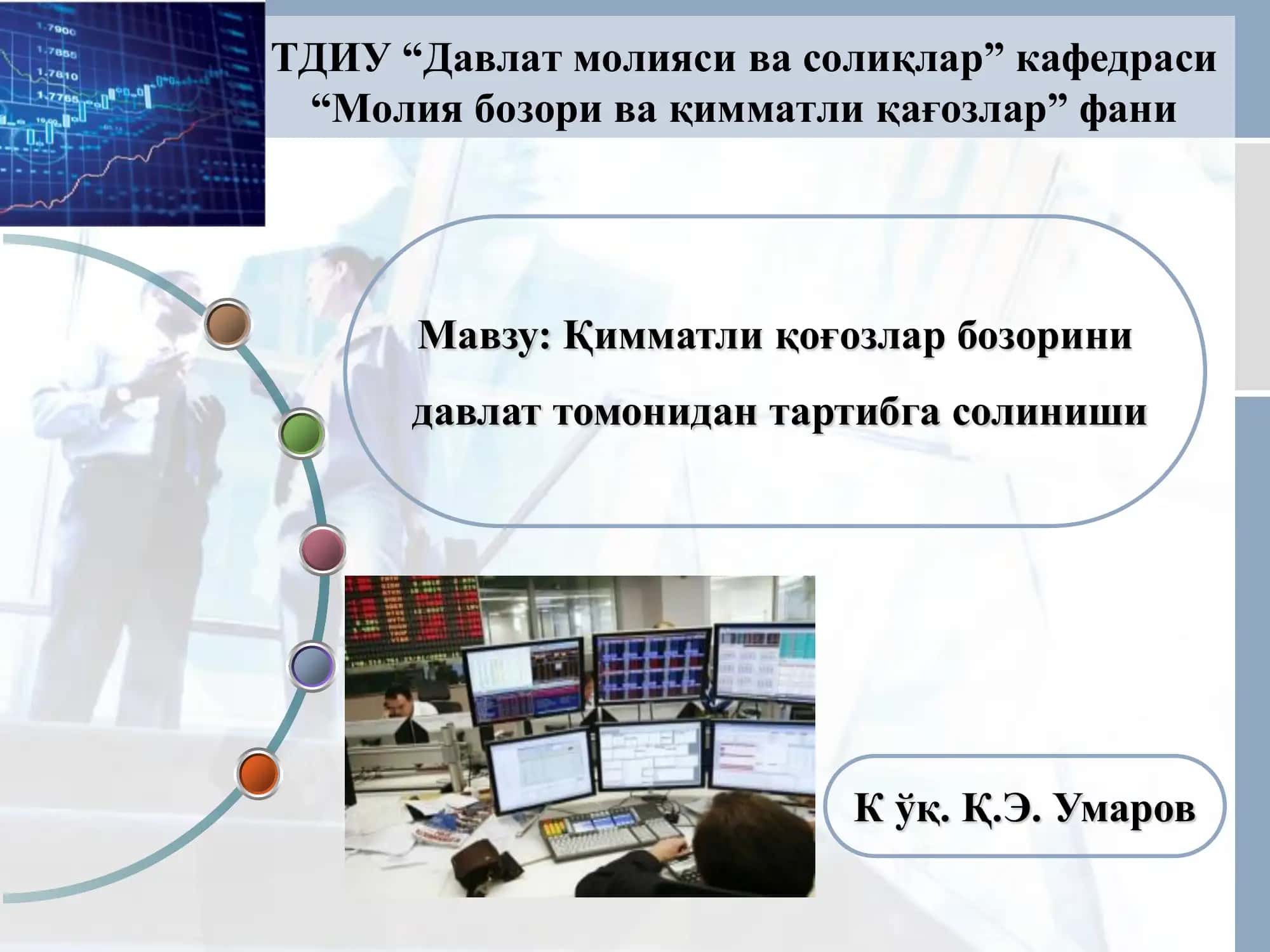 Қимматли қоғозлар бозорини давлат томонидан тартибга солиниши