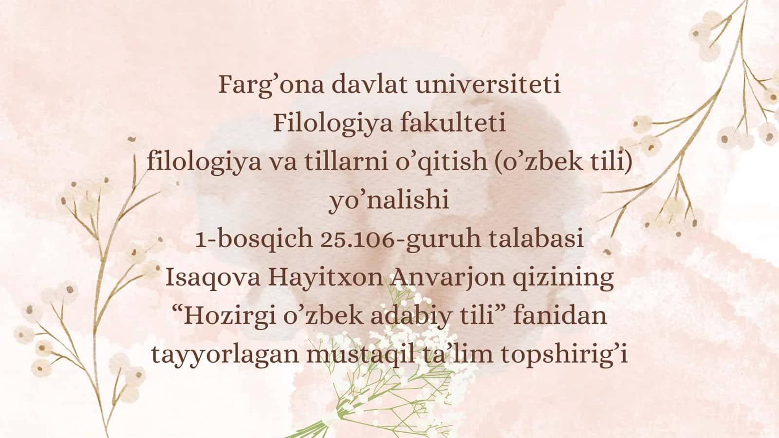 Tovushlarning akustik va artikulyatsion xususiyatlari