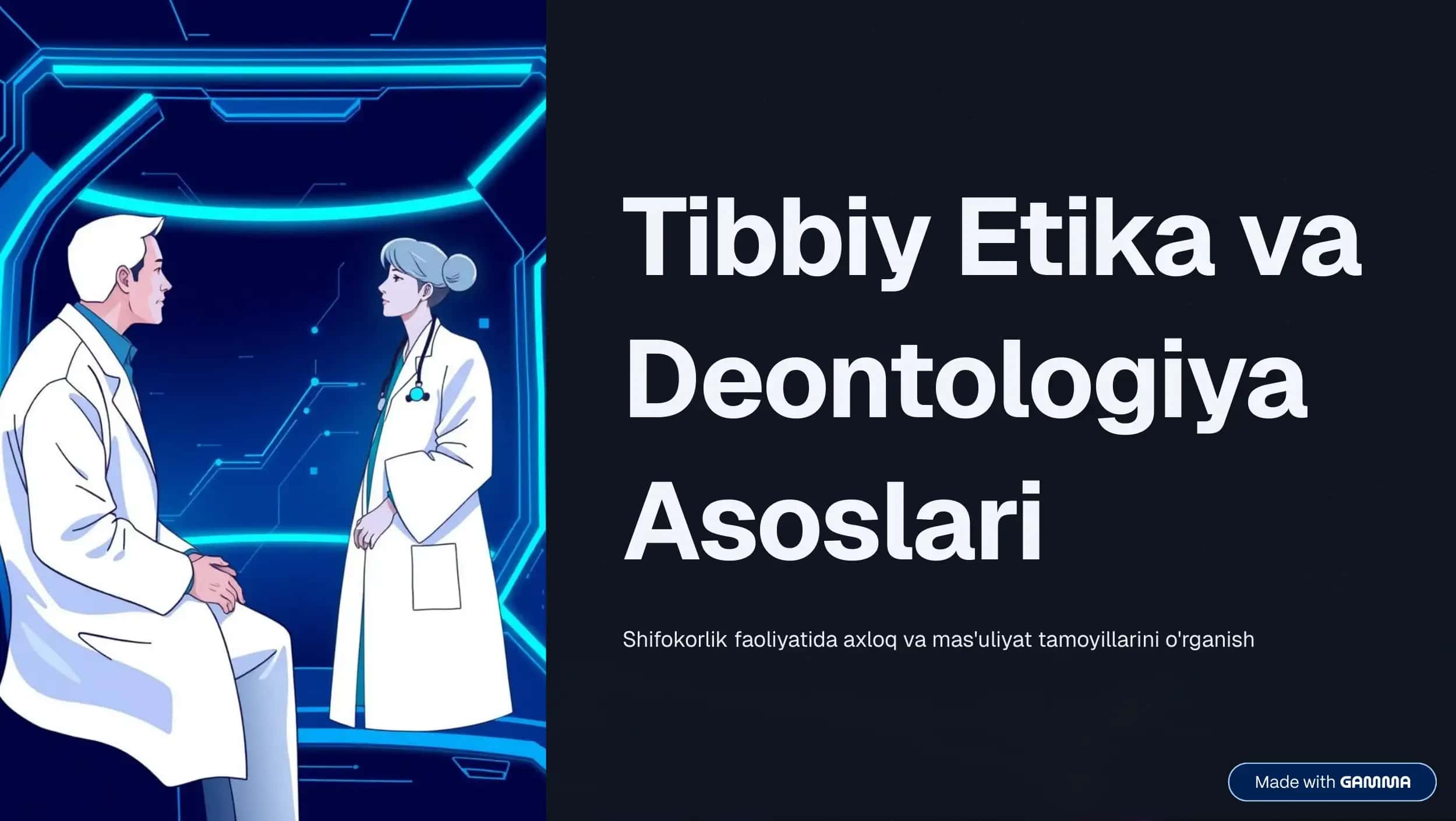 Tibbiy etika va deantologiya