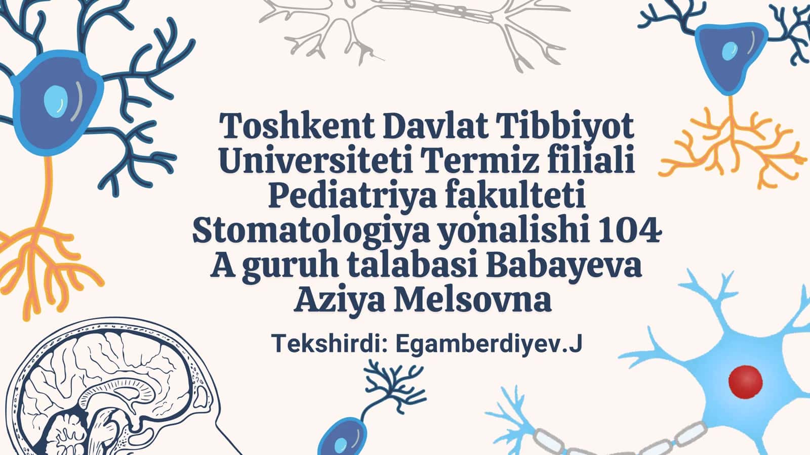 Asab tolalari va sinapslarining xossalarini oʻrganish