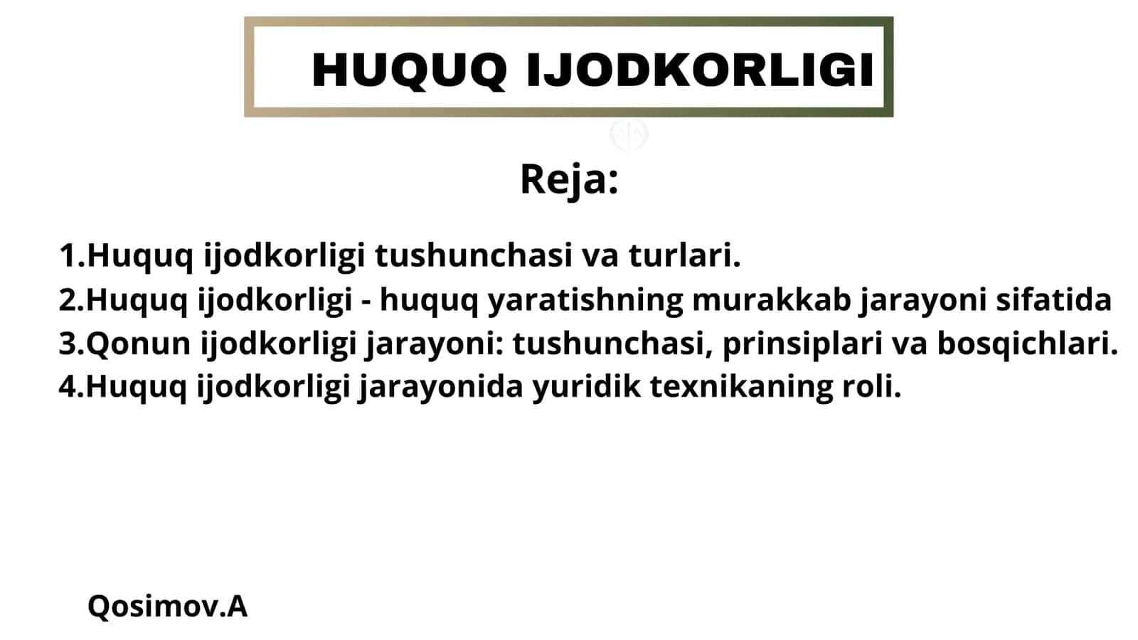 Huquq Ijodkorligi
