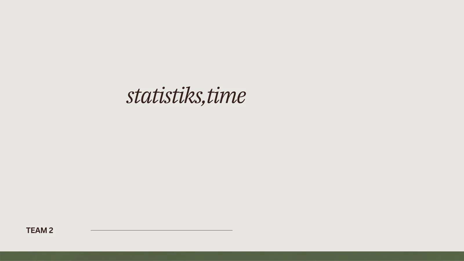 Statistical time