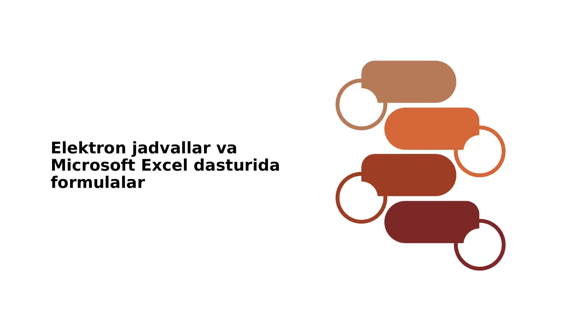 Elektron jadvallar va Microsoft Excel dasturida formulalar
