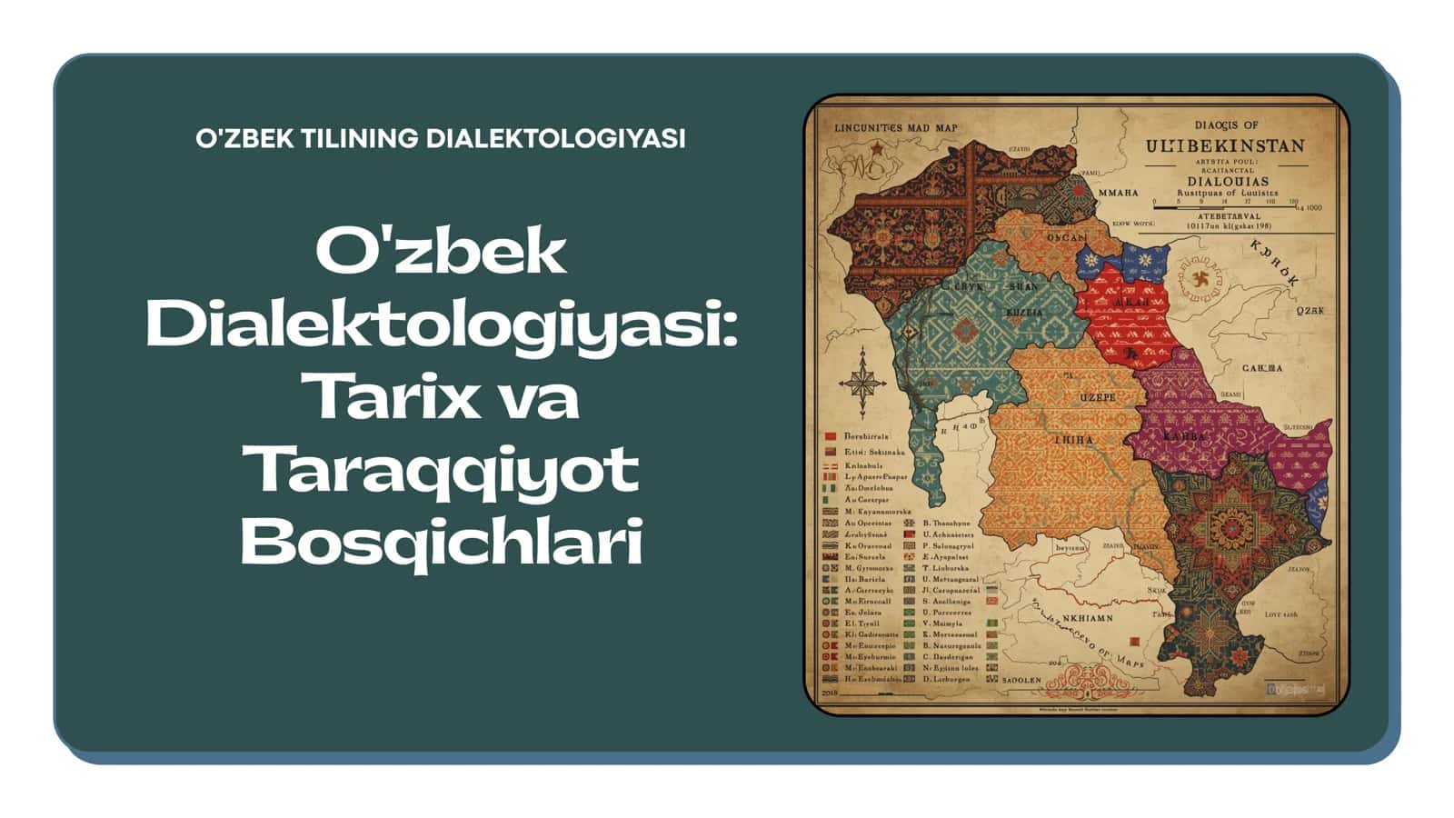 O'zbek Dialektologiyasi Tarix va Taraqqiyot Bosqichlari