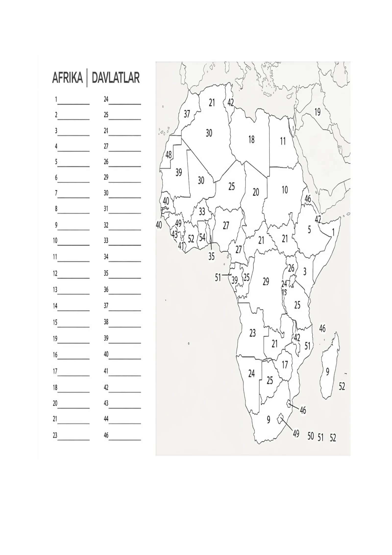 Afrika xaritasi