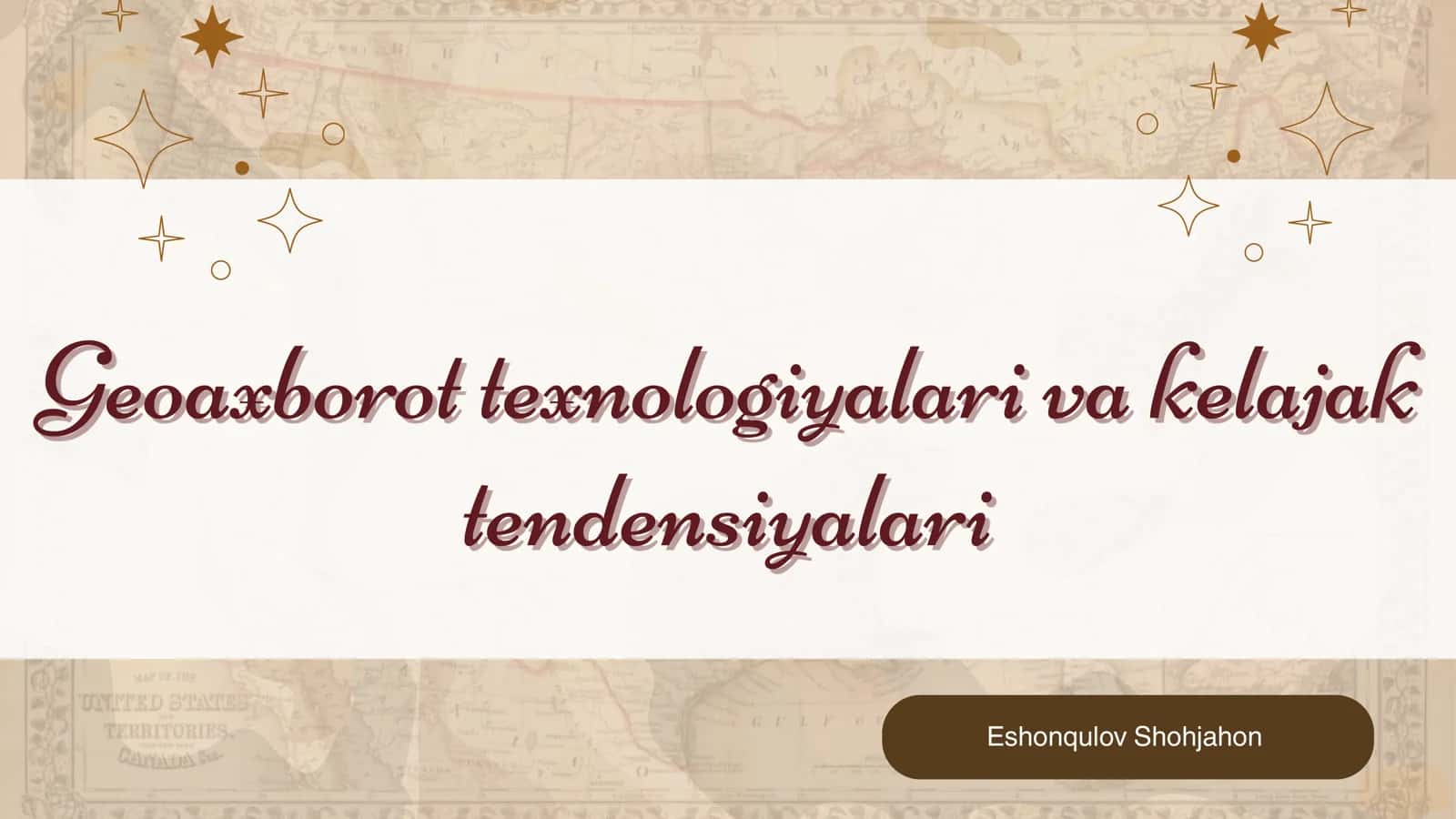Geoaxborot texnologiyalari va kelajak tendensiyalari