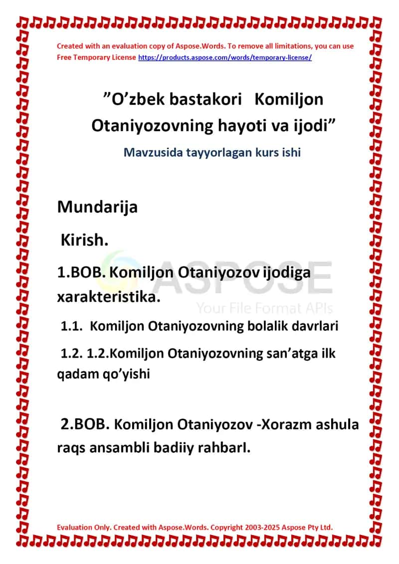 "O'zbek bastakori Komiljon Otaniyozovning hayoti va ijodi"