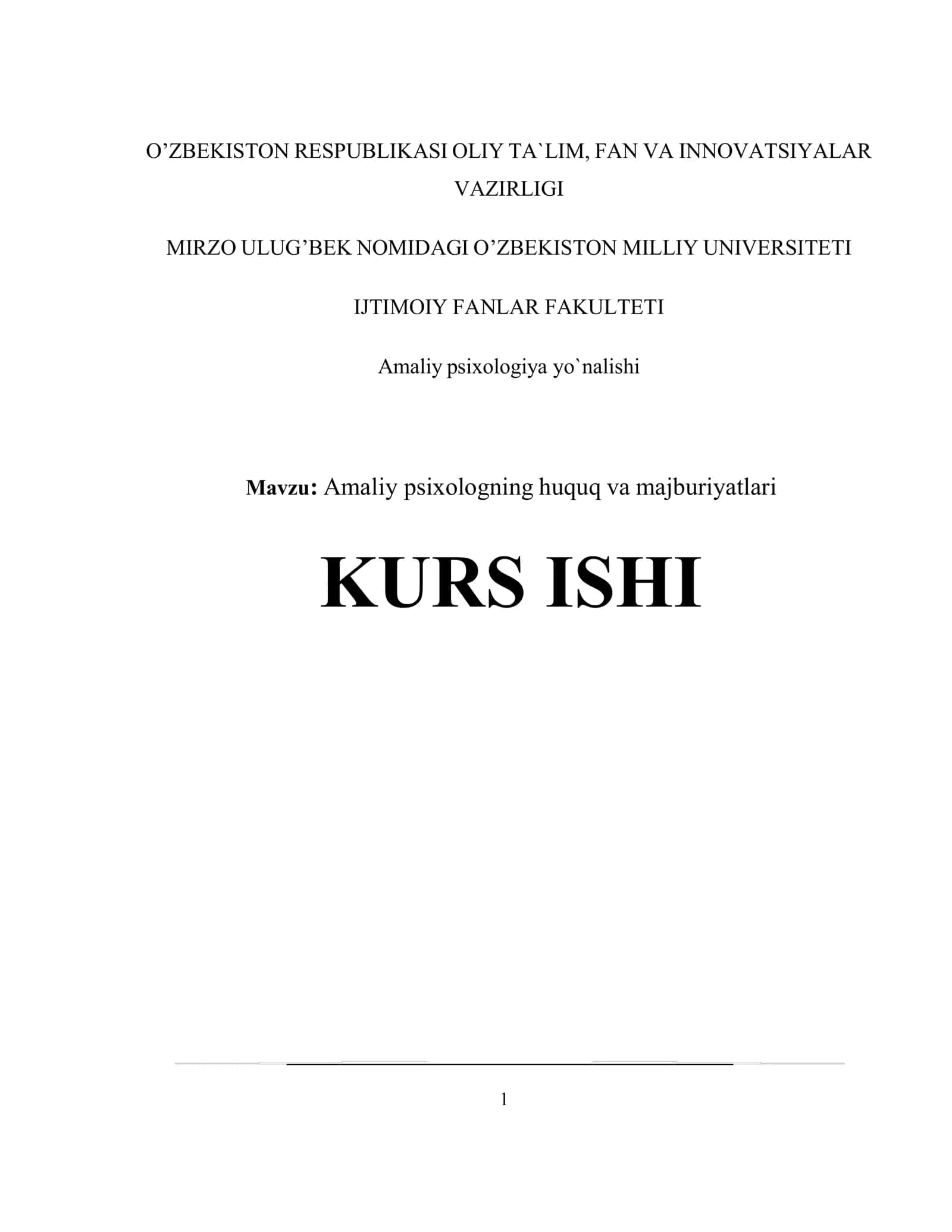 Amaliy psixologning huquq va majburiyatlari