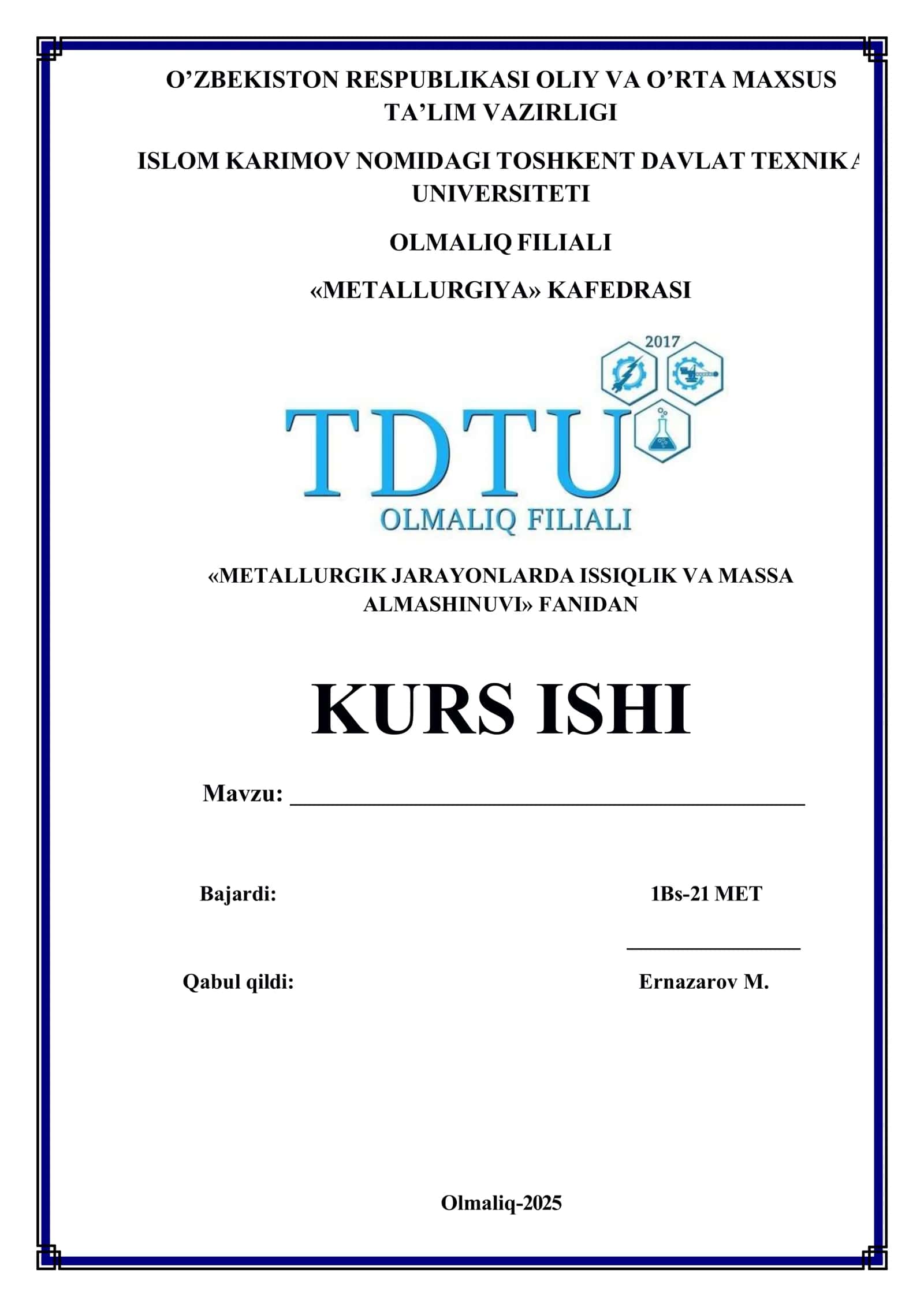 Mis-piritli rudalarni shaxtali pechda eritish hisobi