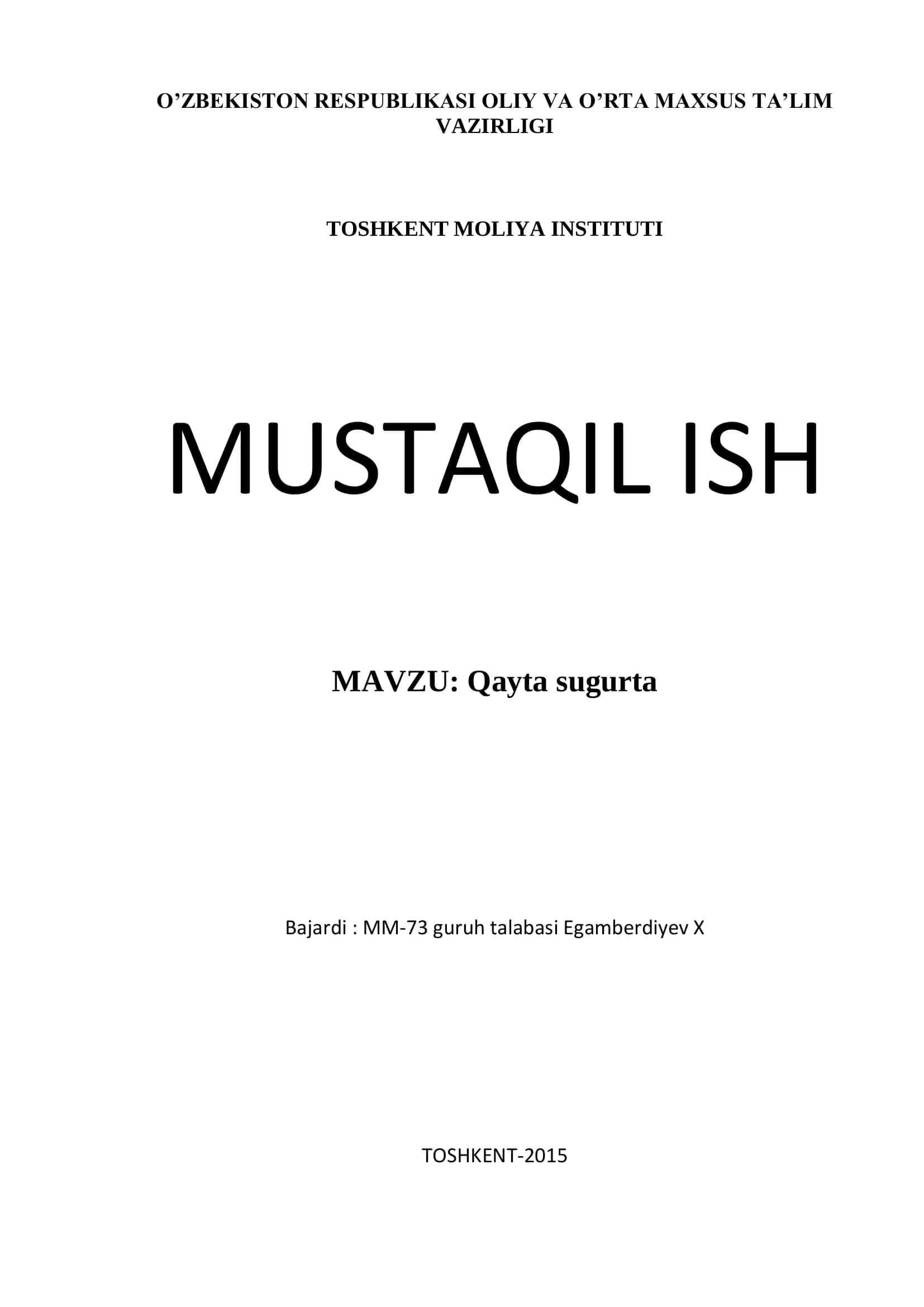Qayta sugurta