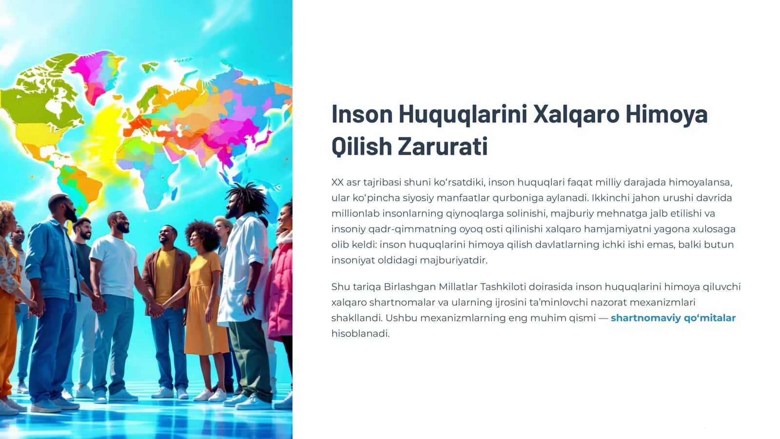 Inson Huquqlarini Xalqaro Himoya Qilish Zarurati