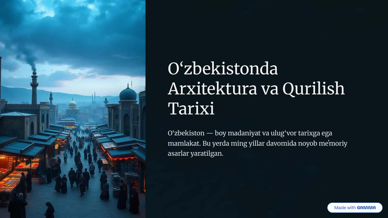 O'zbekistonda qurilish tarixi