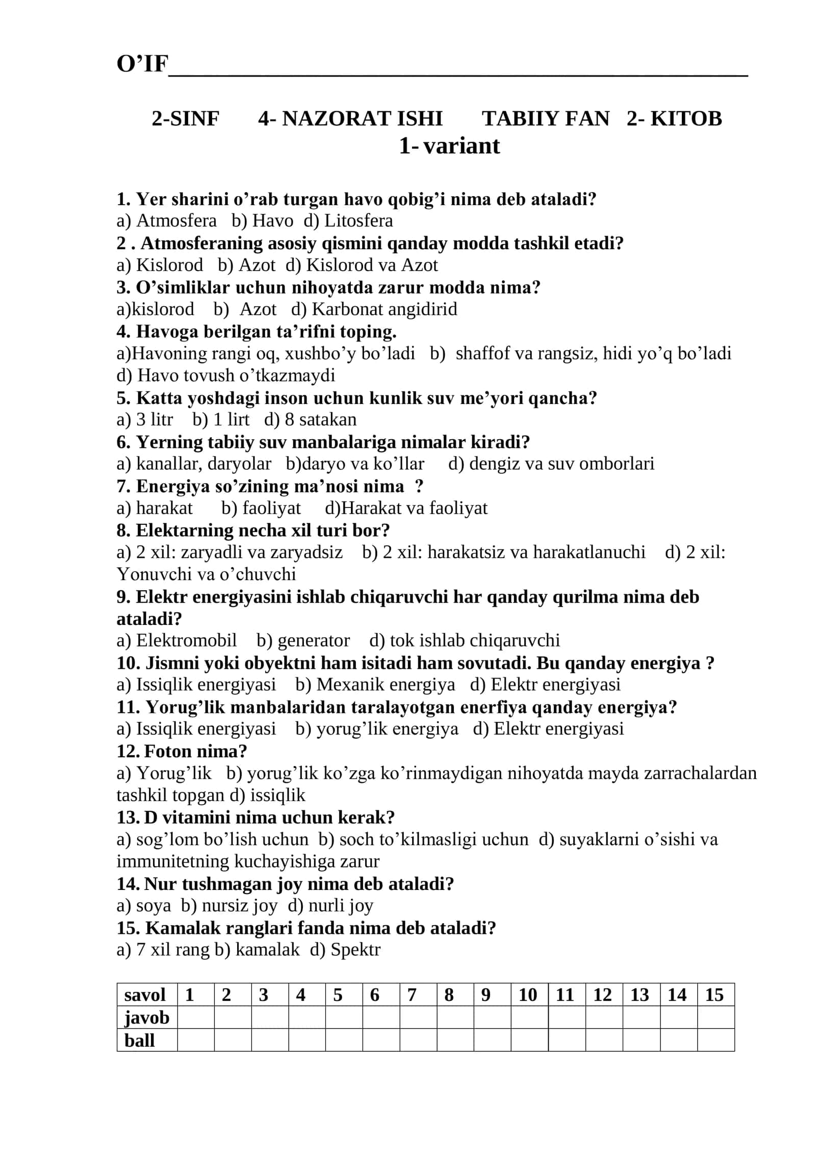 2-SINF 4- NAZORAT ISHI TABIIY FAN 2- KITOB