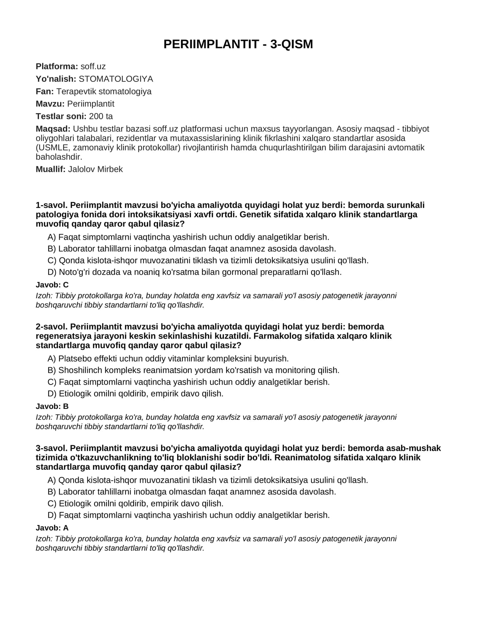 PERIIMPLANTIT - 3-QISM