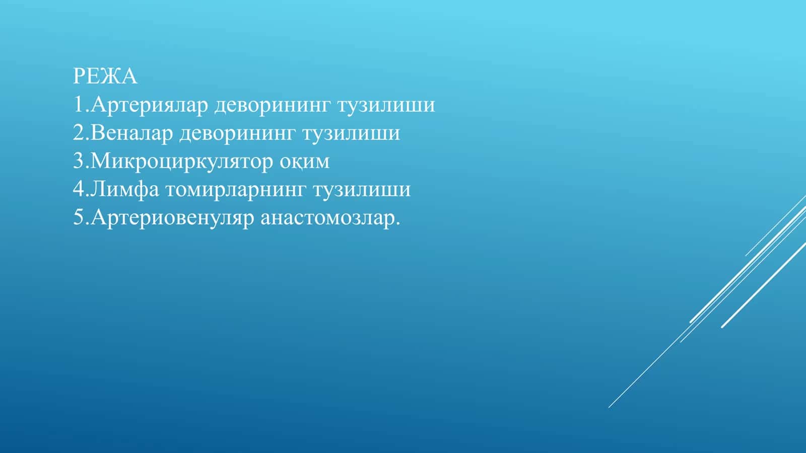 Артериялар деворининг тузилиши