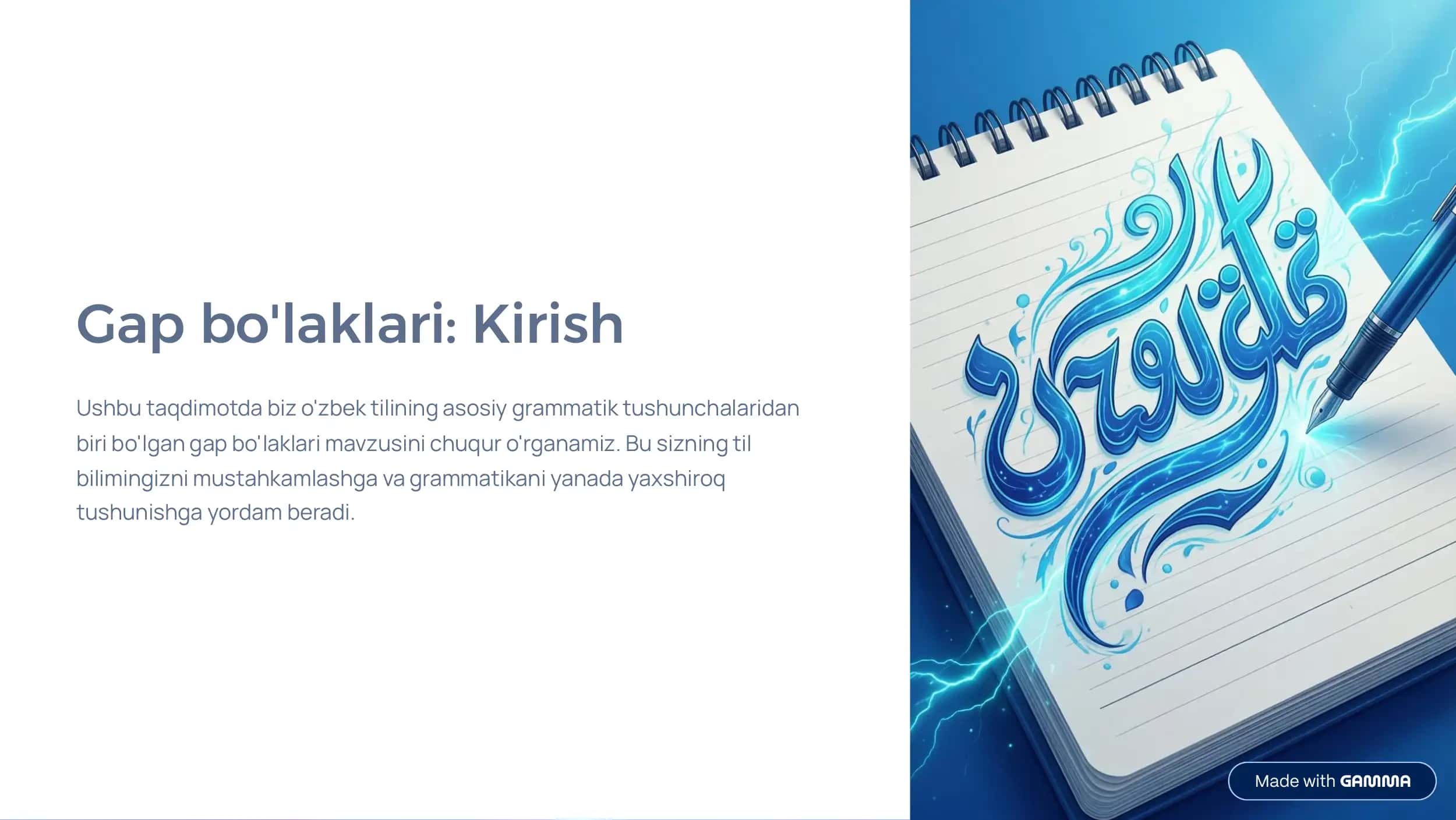 Ona tili fanidan referat. Gap bo'laklari