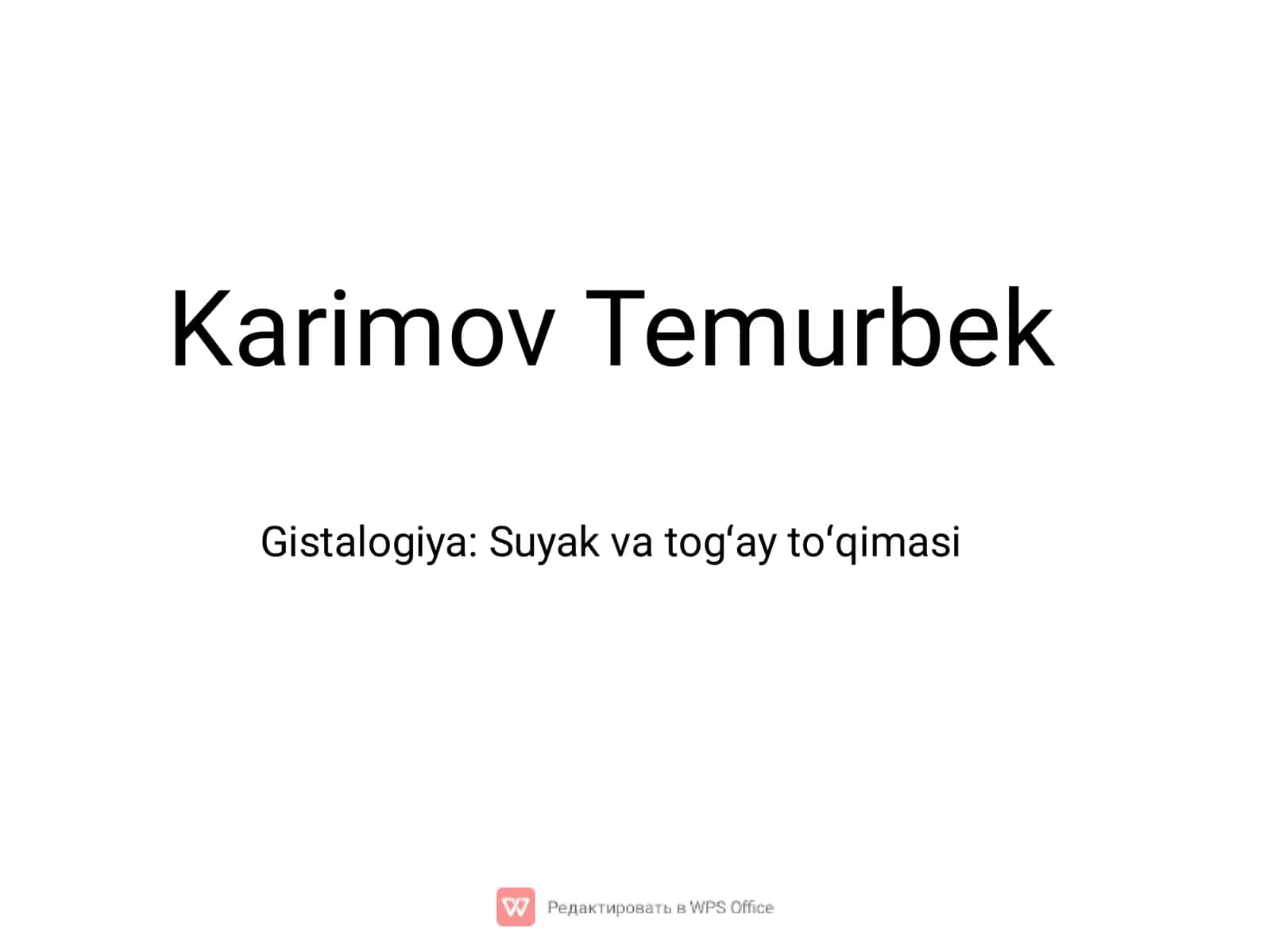 Suyak va toʻgʻay toʻqimasi