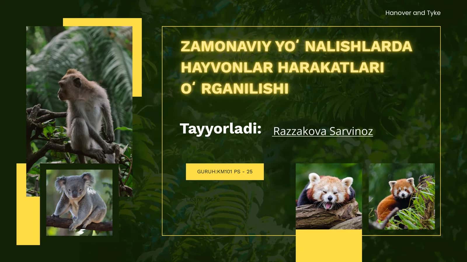 Hayvonlar harakatini o‘rganishning ahamiyati