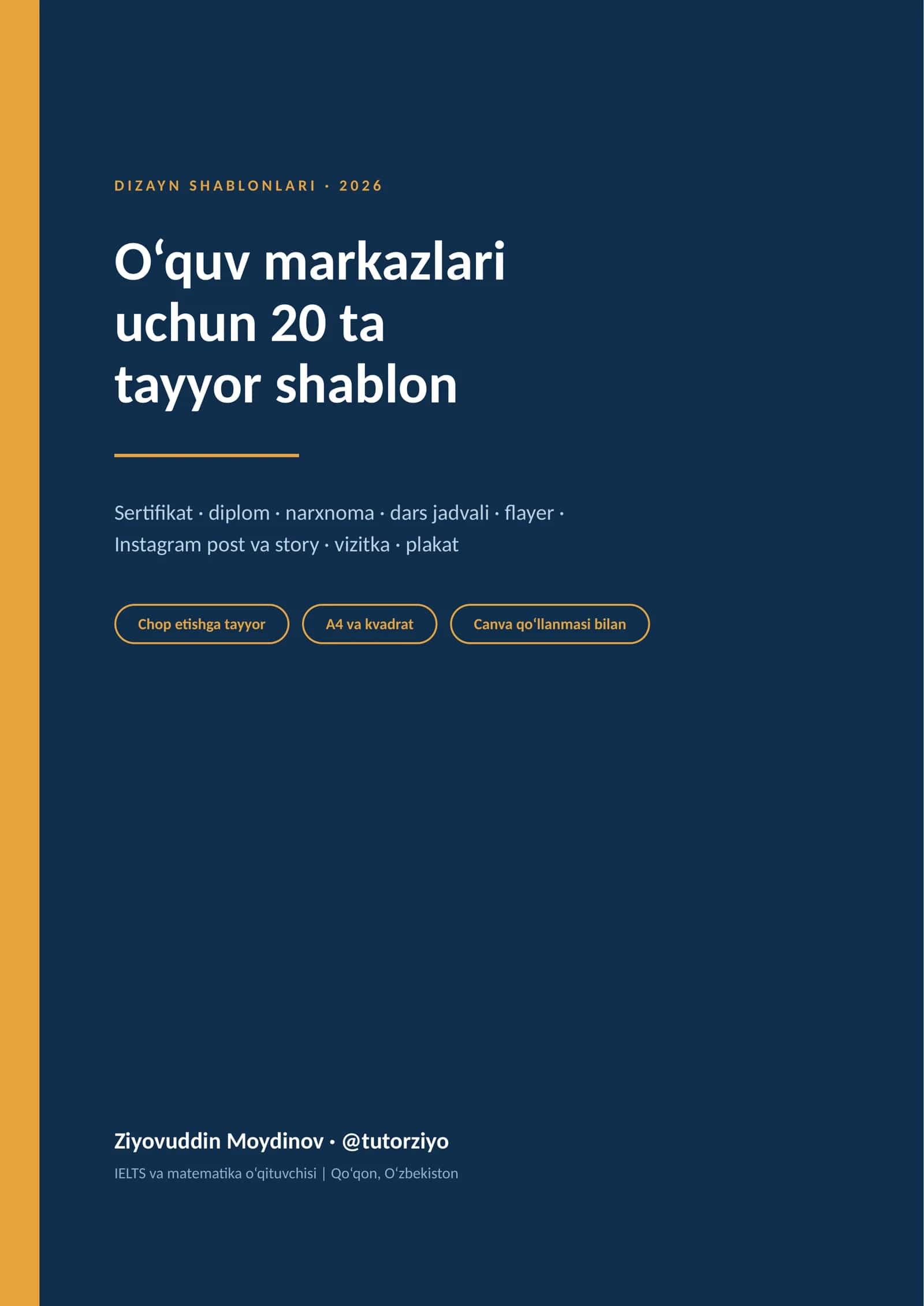 DIZAYN SHABLONLARI · 2026