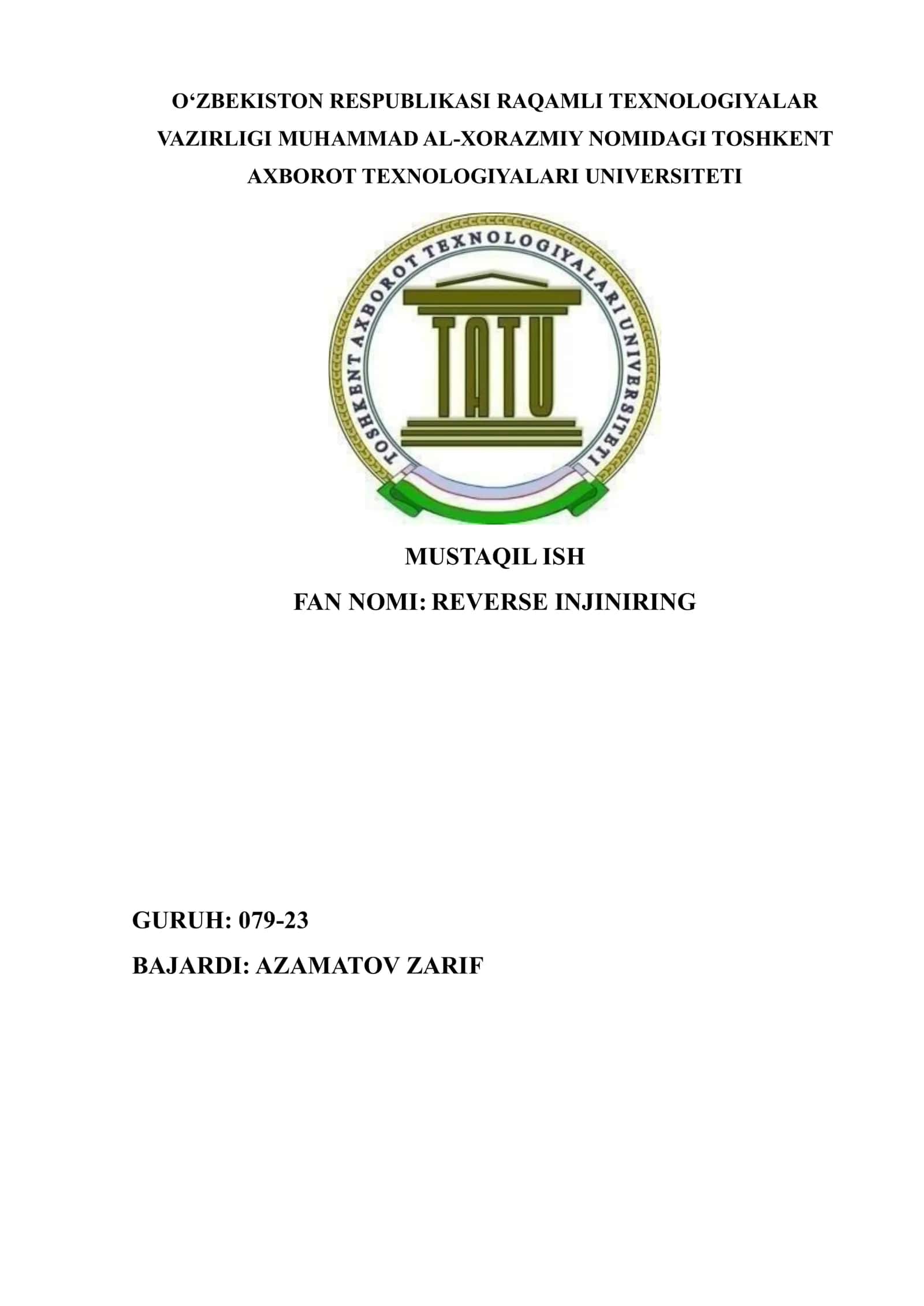 Reverse injiniring