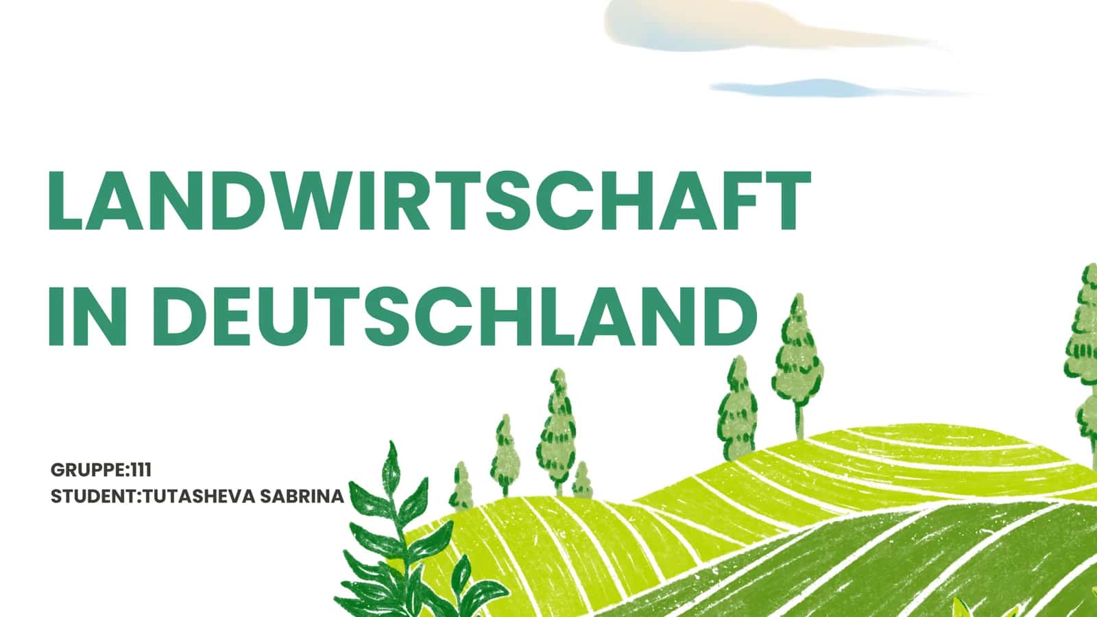 PRODUKTE DER LANDWIRTSCHAFT