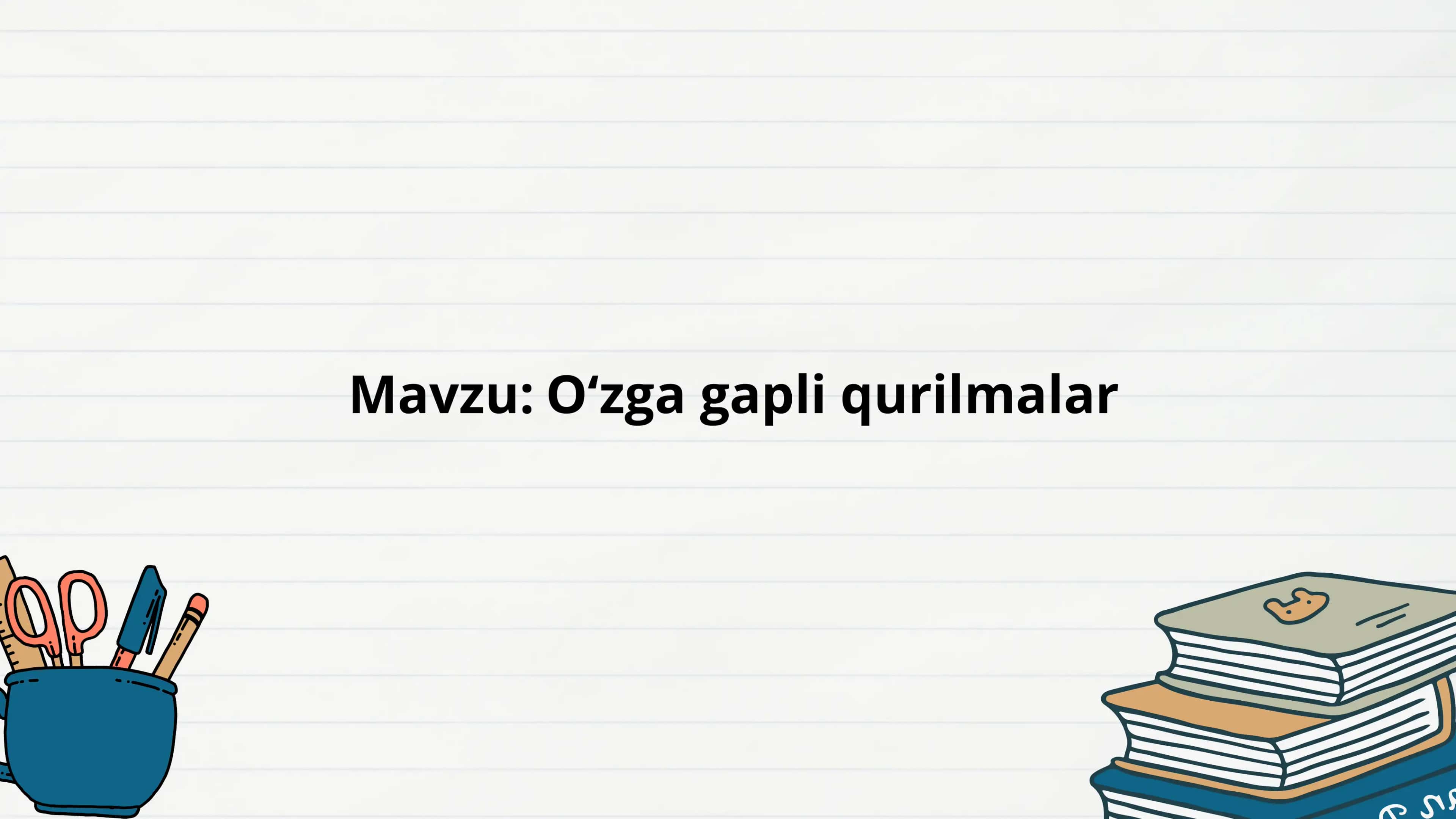 Oʻzga gapli qurilmalar