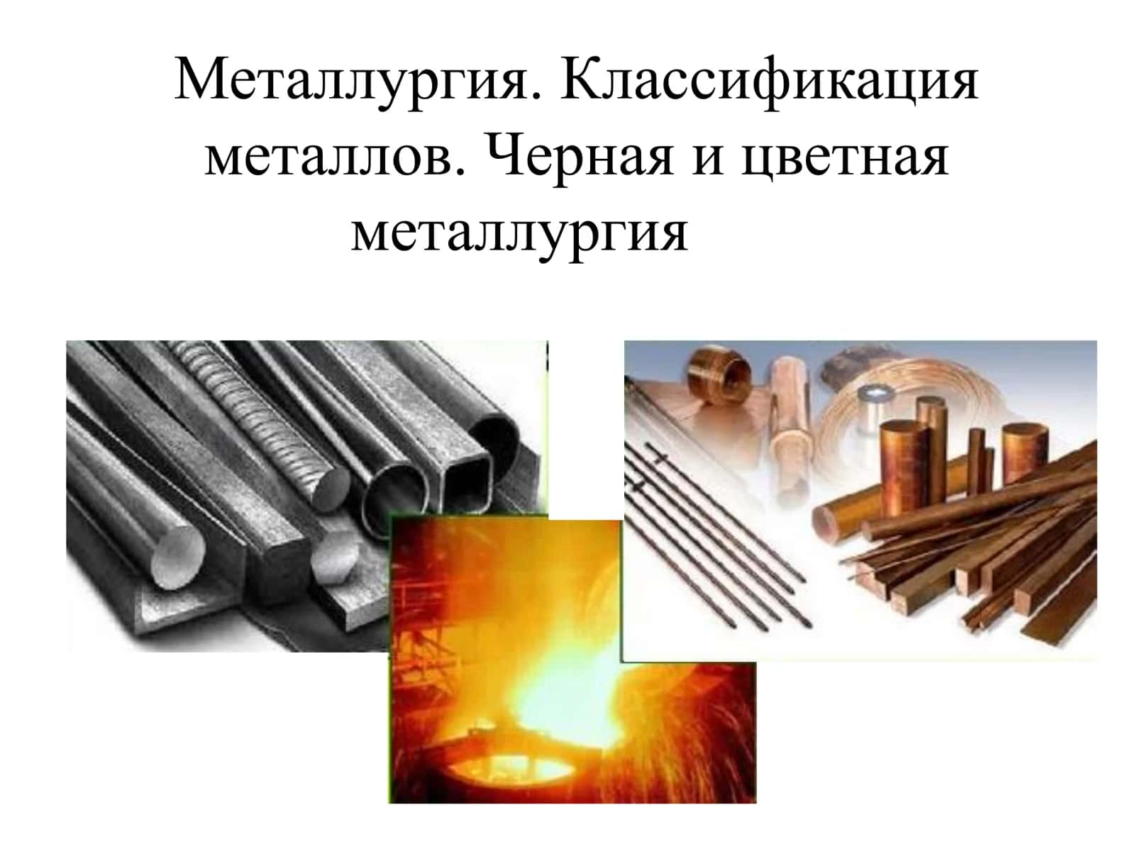 Металлургия. Классификация металллов