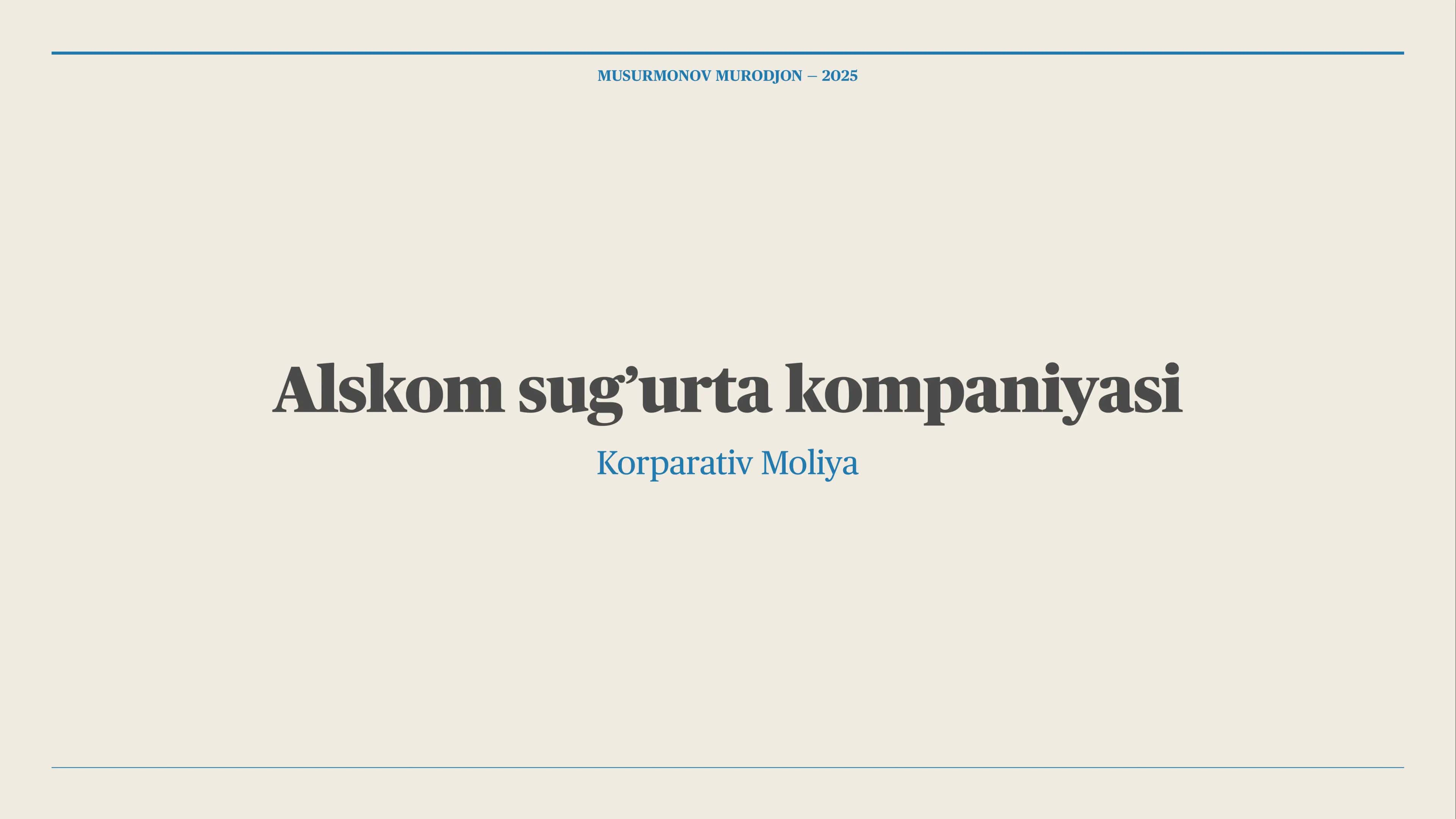 ALSKOM SUG‘URTA KOMPANIYASI