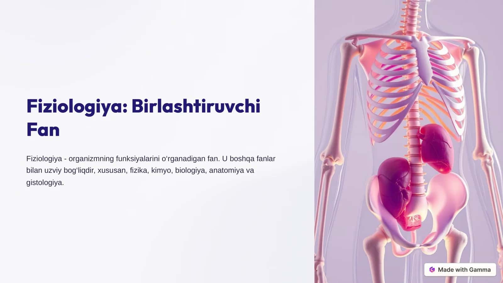 Fiziologiya: Birlashtiruvchi Fan