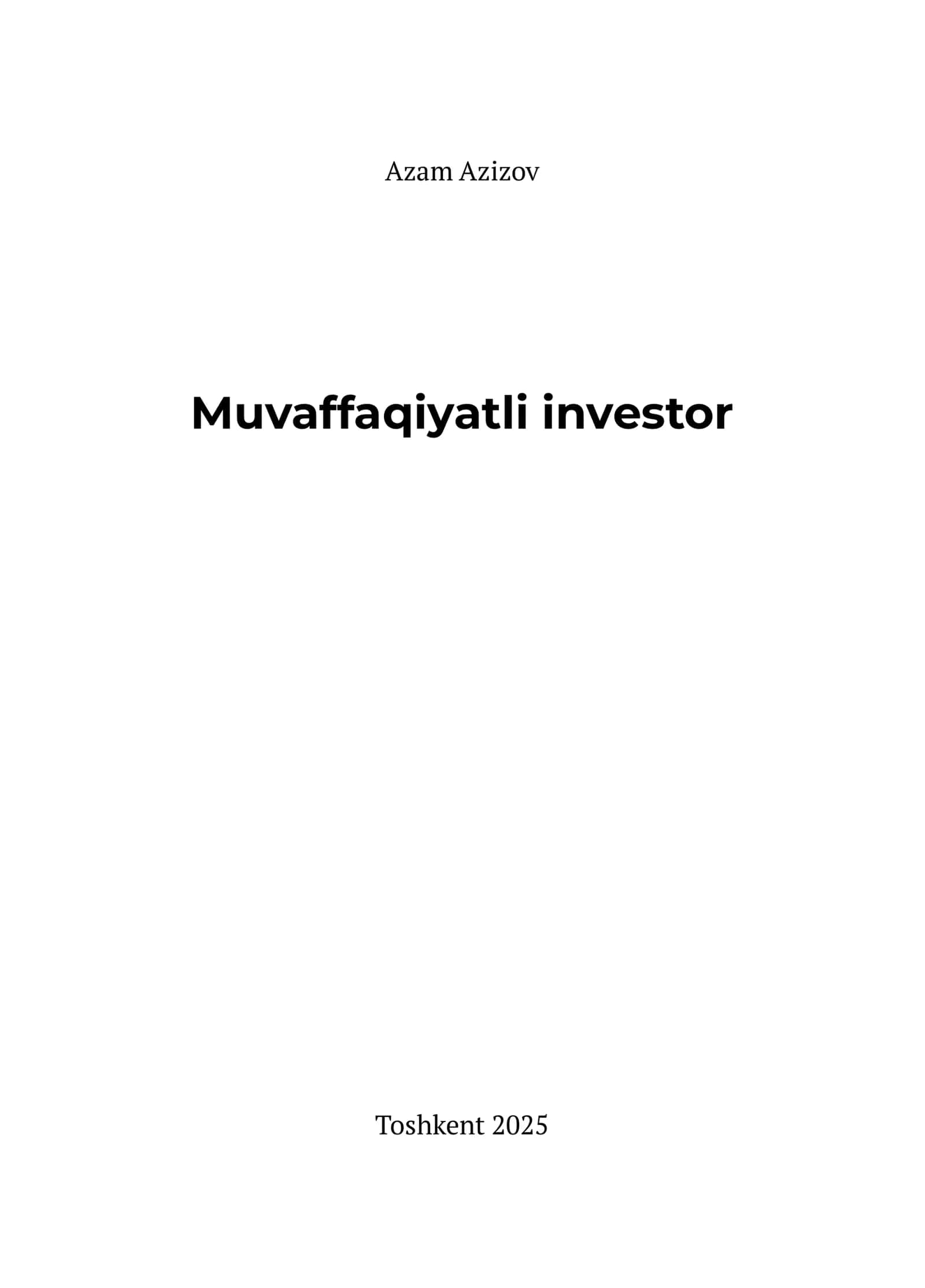 Muvaffaqiyatli investor