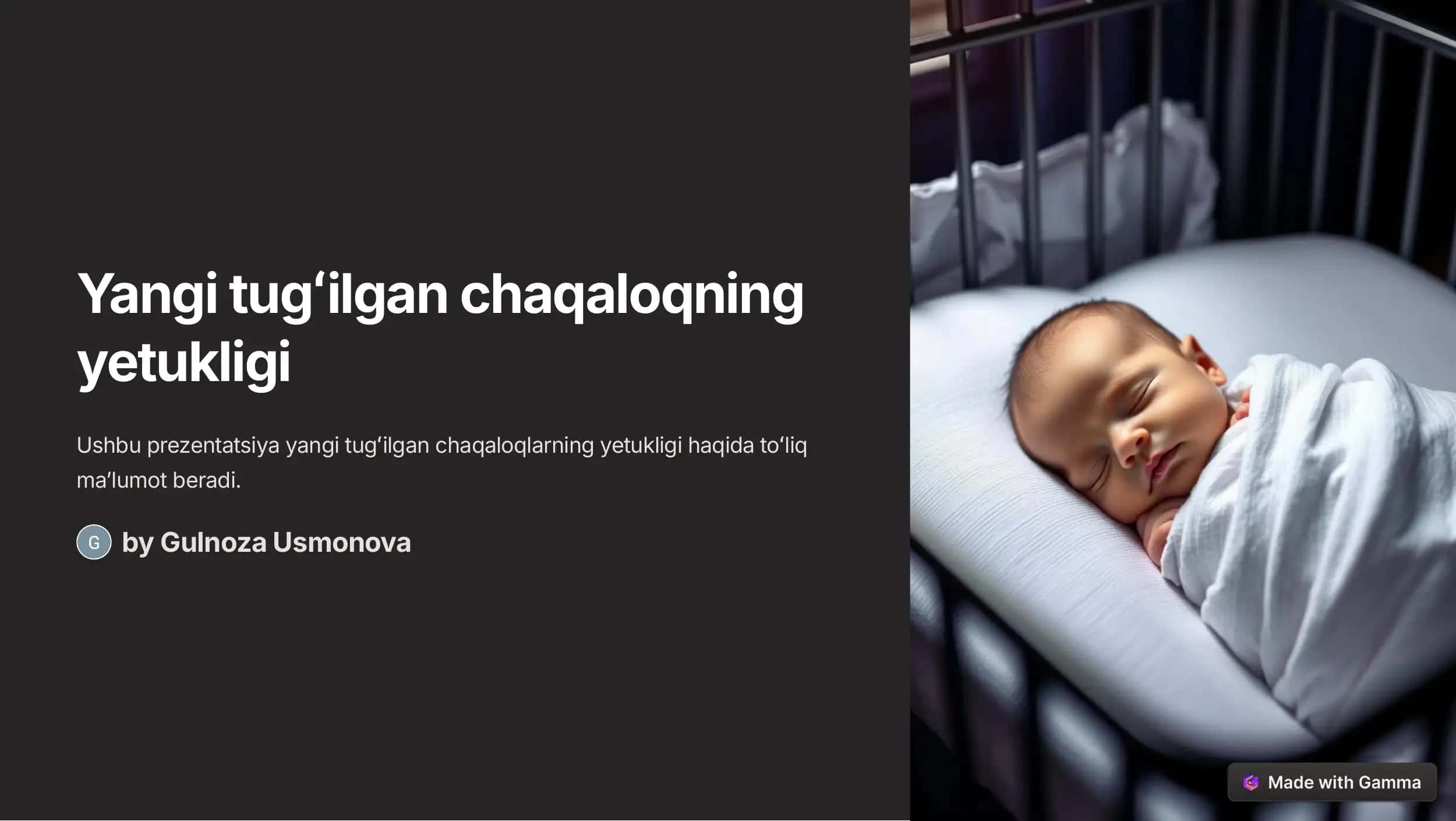 Yangi tugʻilgan chaqaloqning yetukligi