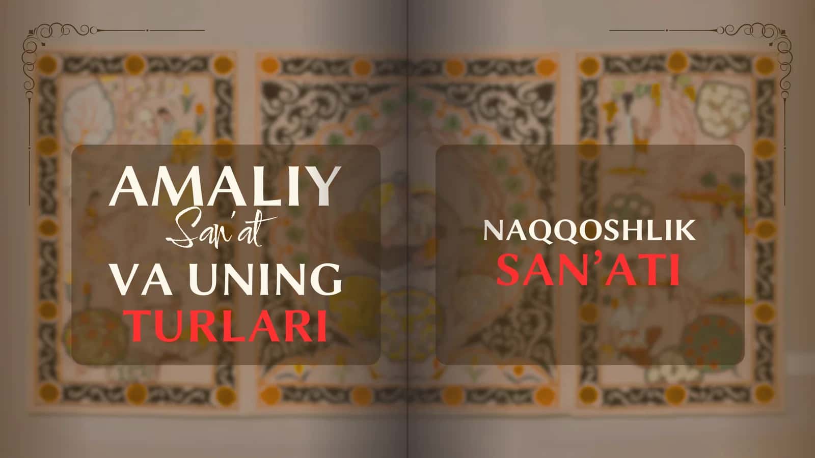 AMALIY SAN'AT VA UNING TURLARI