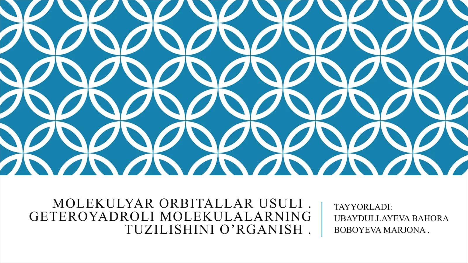 Molekulyar orbitallar usuli