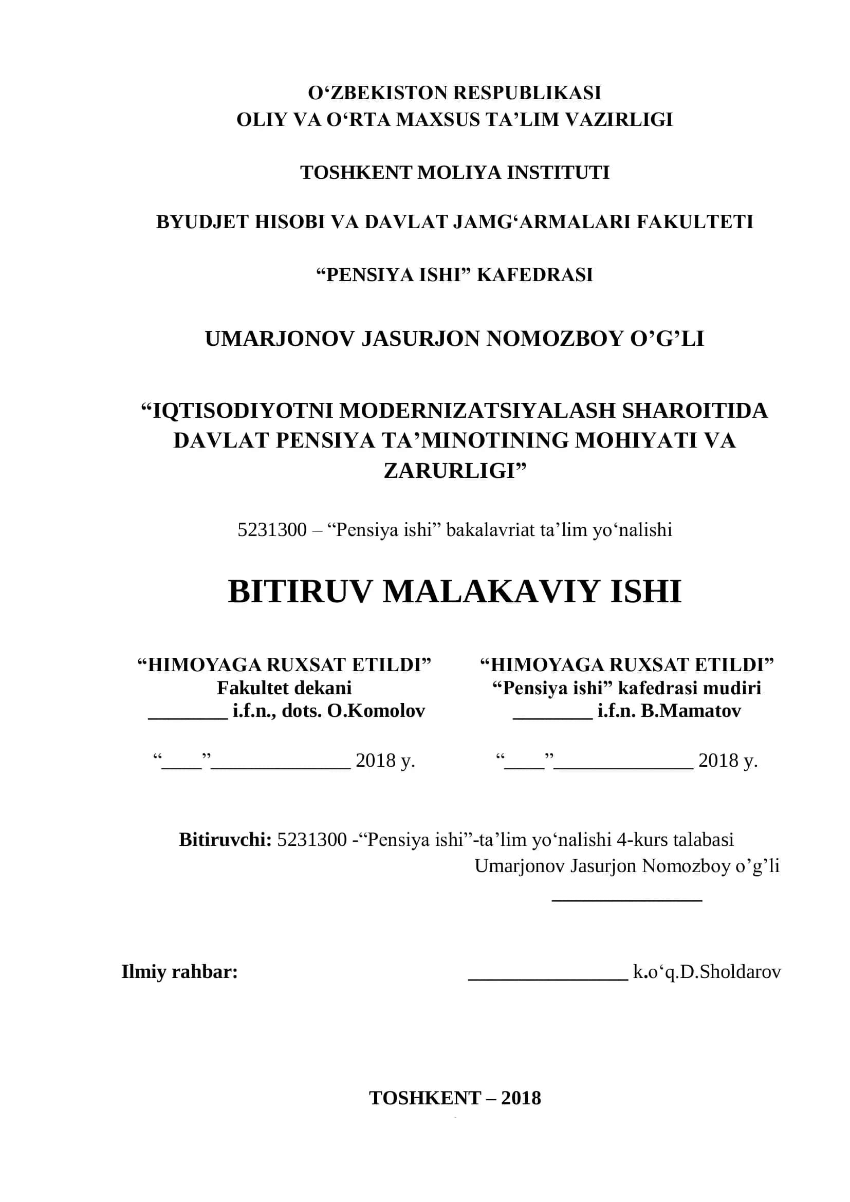 Davlat Pensiya Ta’minoti