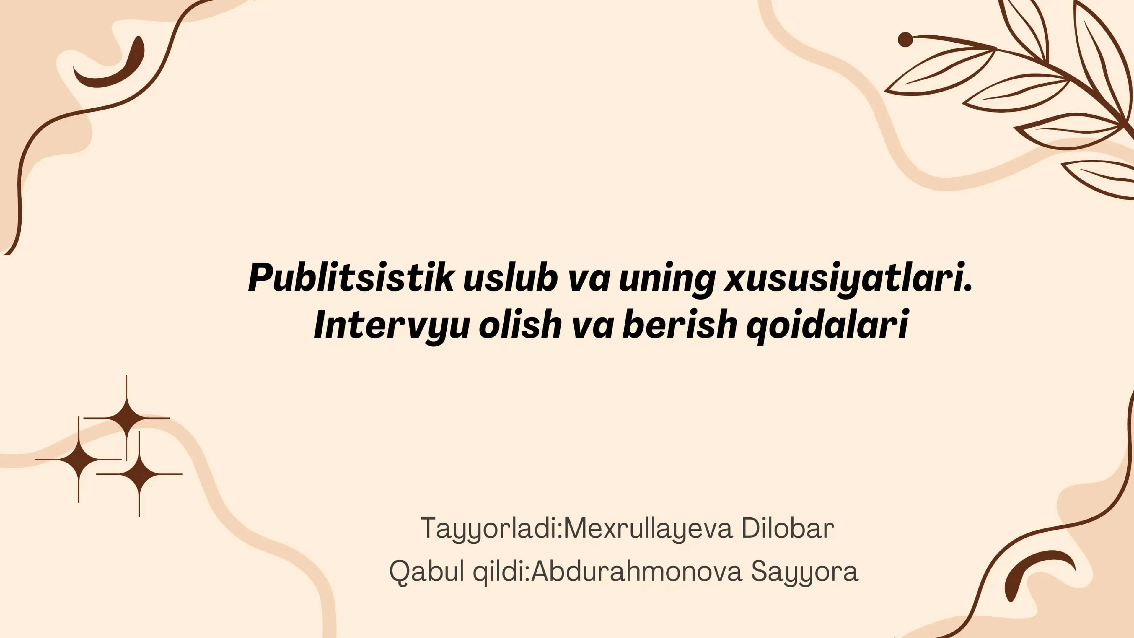 Publitsistik uslub va uning xususiyatlari