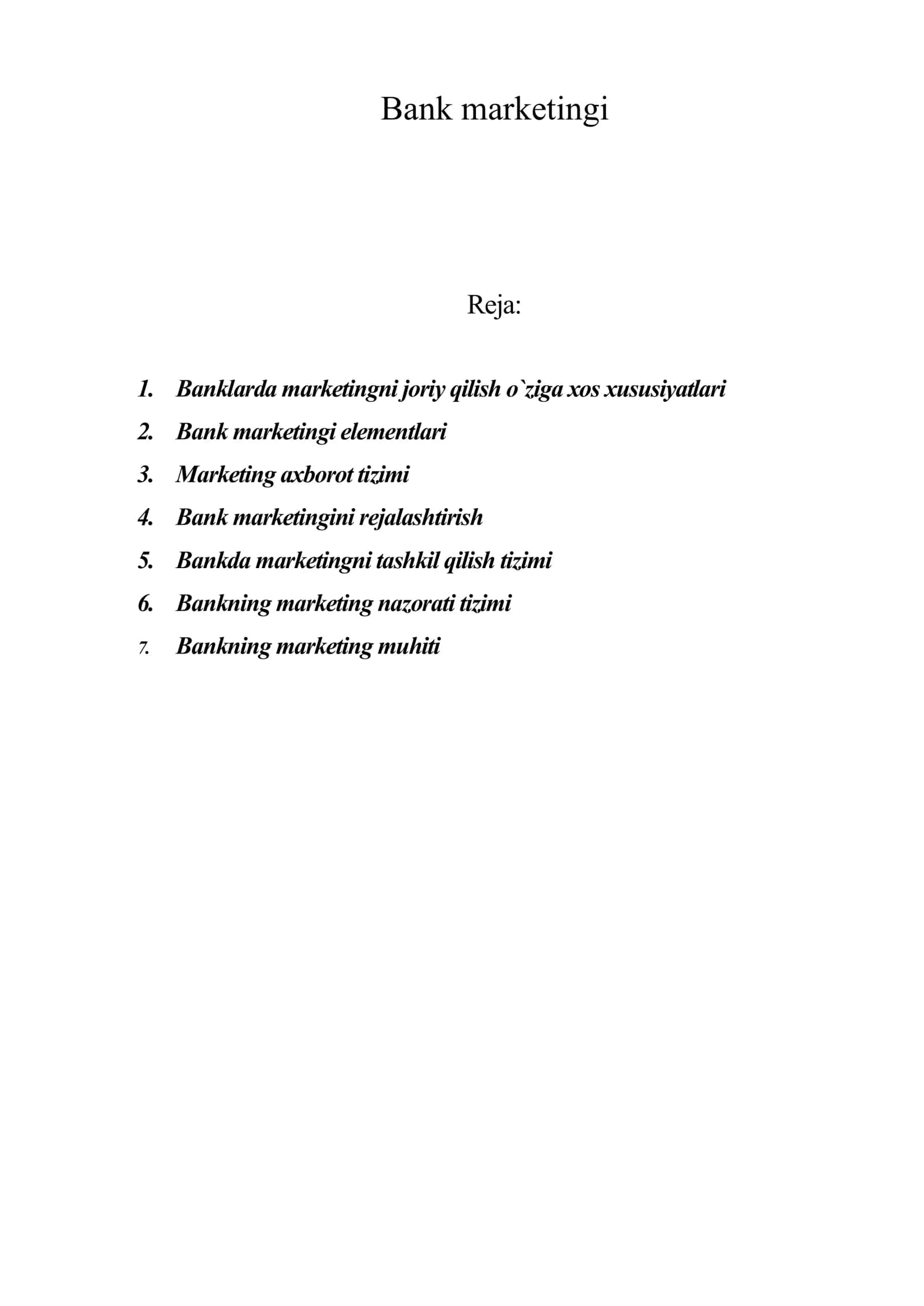 Bank marketingi