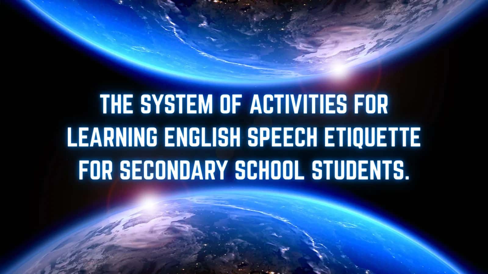 English Speech Etiquette Learning